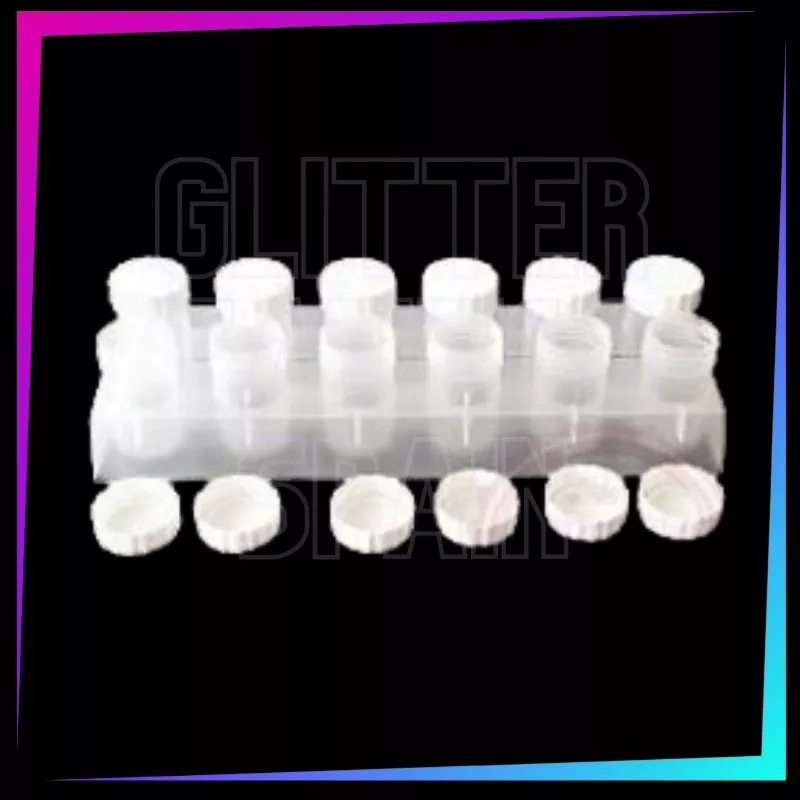 12 Botes Unidos Vacíos 20 ml | Accesorios Purpurina | Glitter Tattoo Spain