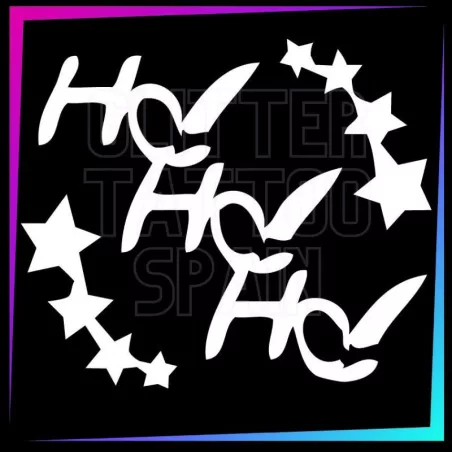 Plantilla tatuaje – Ho Ho Ho 5 cm