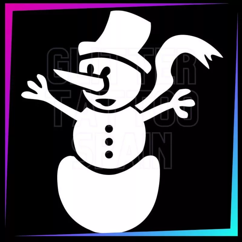 Plantilla tatuaje – Hombre de nieve 7,5 cm