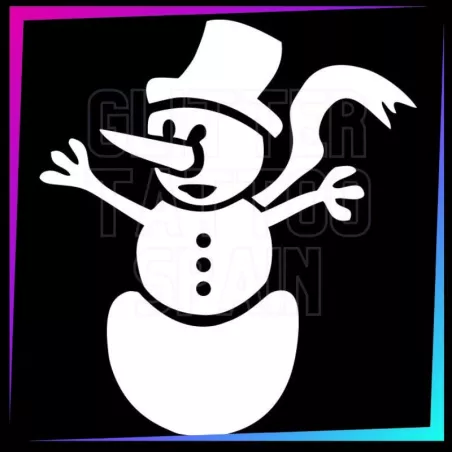 Plantilla tatuaje – Hombre de nieve 7,5 cm
