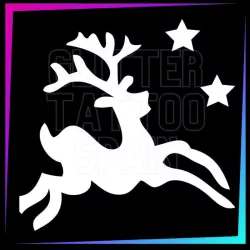 Tattoo stencil – Rudolph 5.5 cm