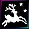 Plantilla tatuaje – Reno Rudolf 5,5 cm