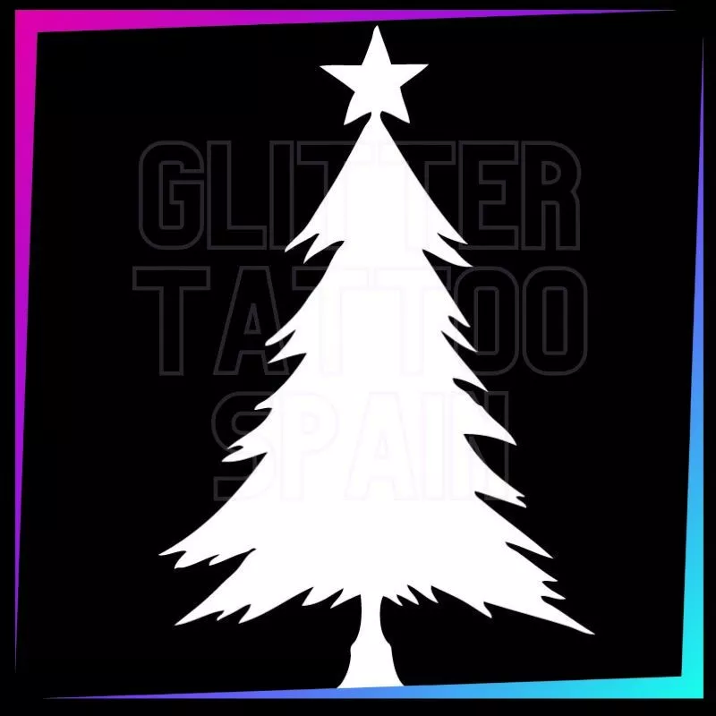 Plantilla tatuaje – Árbol de Navidad 7 cm