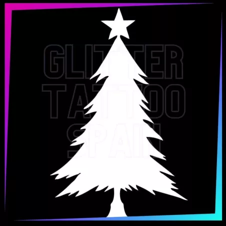 Plantilla tatuaje – Árbol de Navidad 7 cm