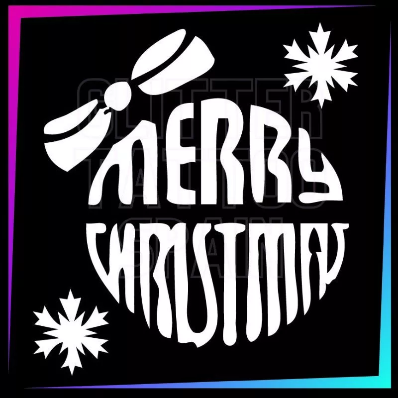 Plantilla tatuaje – Merry Christmas 5,7 cm
