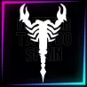 Pochoir de scorpion moyen de 8 cm pour tatouages temporaires à la paillette, peinture corporelle, aérographe et henné.