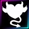Devil Heart 5.6 cm tall | 3-layer stencil for temporary tattoos