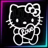 Kitty Love stencil, 7.5 cm tall, for temporary tattoos using glitter, body paint, airbrush and henna.