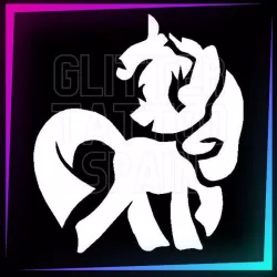 My little pony stencil, 6 cm tall, for temporary tattoos using glitter, body paint, airbrush and henna.