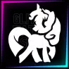 My little pony stencil, 6 cm tall, for temporary tattoos using glitter, body paint, airbrush and henna.