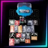 Pack of 10 Glitter Tattoo Kits with stencils, glitter, body glue and brushes.