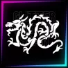Pochoir Dragon du pays de Galles de 5,5 × 7 cm pour tatouages temporaires à la paillette, peinture corporelle, aérographe