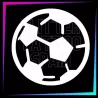 Football ball 5 x 5 cm design for temporary tattoos using glitter, body paint, airbrush and henna.