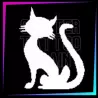 Plantilla Gato 5,5 cm de alto para tatuajes temporales de purpurina, pintura corporal, aerógrafo y henna.
