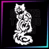 Plantilla Gato Grande 18,5 x 10 cm para tatuajes temporales de purpurina, pintura corporal, aerógrafo y henna.