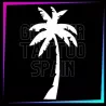 Palm Tree 8 cm tall design for temporary tattoos using glitter, body paint, airbrush and henna.