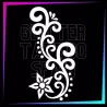Plantilla Flor Tribal 11,5 cm de alto para tatuajes temporales de purpurina, pintura corporal, aerógrafo y henna.