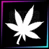Cannabis 6.7 cm tall design for temporary tattoos using glitter, body paint, airbrush and henna.