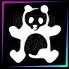 Panda Bear 6.5 cm tall design for temporary tattoos using glitter, body paint, airbrush and henna.