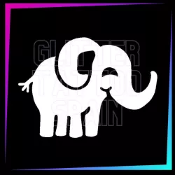 Pochoir Éléphant 4,8 x 6,3 cm pour tatouages temporaires à la paillette, peinture corporelle, aérographe