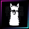 Llama 6 x 4 cm design for temporary tattoos using glitter, body paint, airbrush and henna.