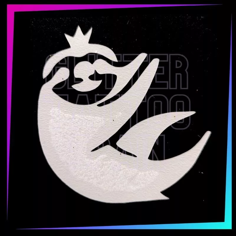 Plantilla Panda 6,5 x 6,5 cm para tatuajes temporales de purpurina, pintura corporal, aerógrafo y henna.