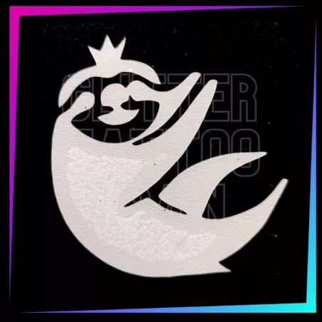 Plantilla Panda 6,5 x 6,5 cm para tatuajes temporales de purpurina, pintura corporal, aerógrafo y henna.