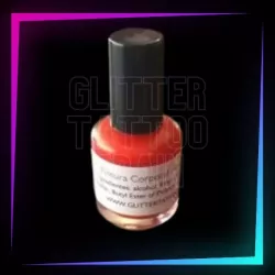Pintura corporal roja para aplicación con pincel, hipoalergénica y resistente al agua.