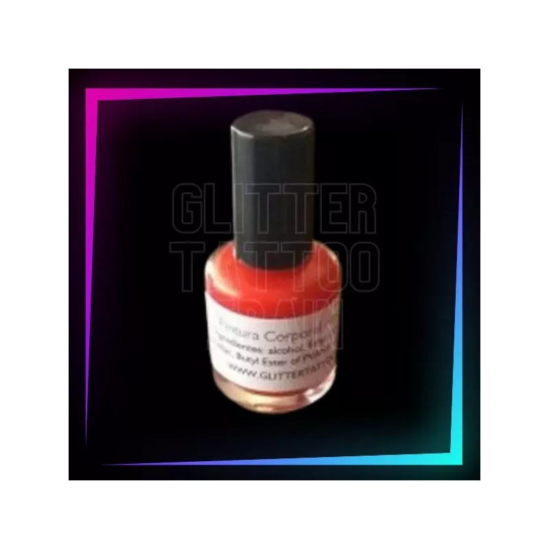 Pintura corporal roja para aplicación con pincel, hipoalergénica y resistente al agua.