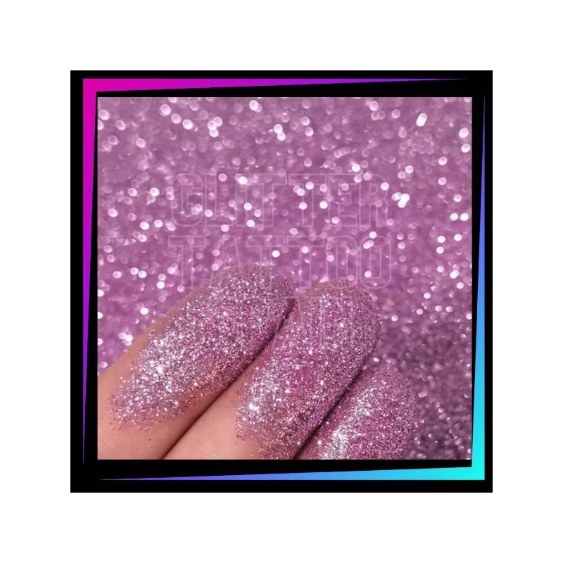 Paillettes cosmétiques Rose 008 Hex fines pour tatouages pailletés et maquillage du visage ou du corps.