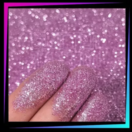 Paillettes cosmétiques Rose 008 Hex fines pour tatouages pailletés et maquillage du visage ou du corps.