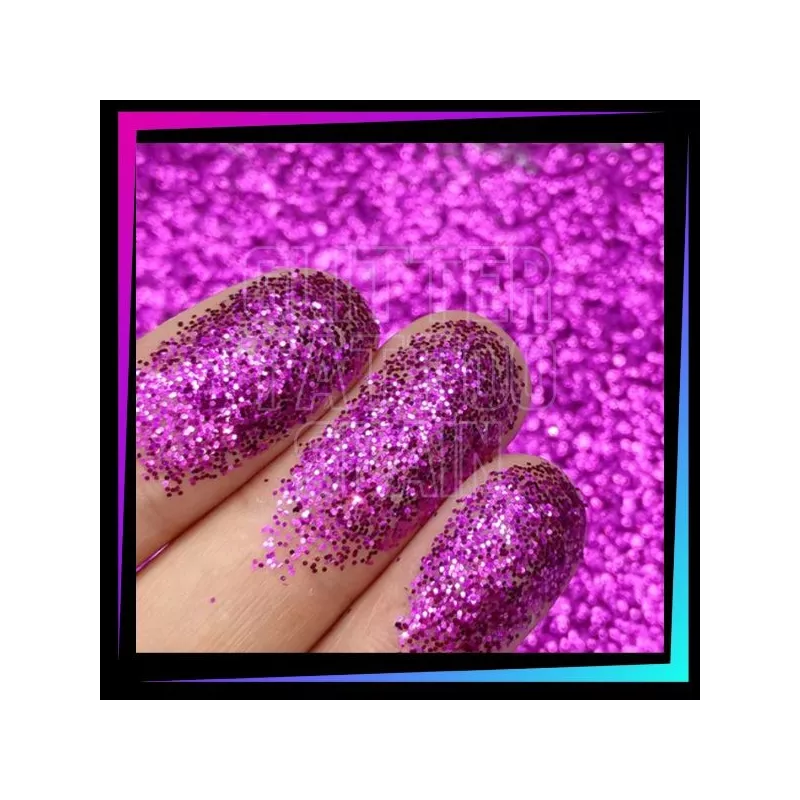 Purpurina cosmética Fuscia 008 Hex fina para tatuajes temporales de purpurina y maquillaje facial o corporal.