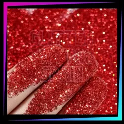 Red 008 Hex cosmetic glitter for glitter tattoos and face or body makeup.
