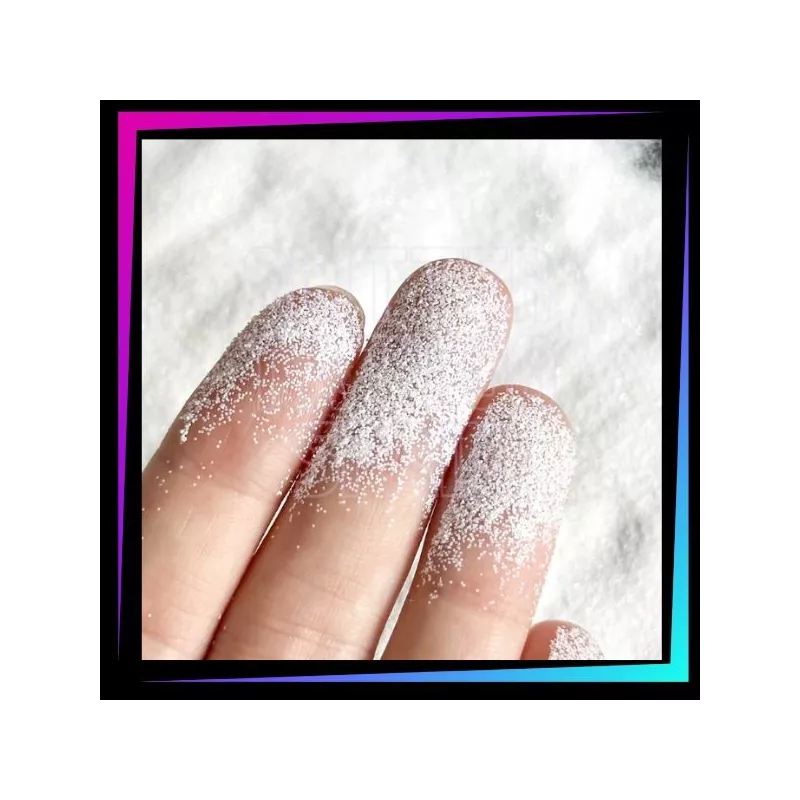 White 008 Hex cosmetic glitter for glitter tattoos and face or body makeup.