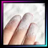 White 008 Hex cosmetic glitter for glitter tattoos and face or body makeup.