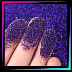 Paillettes cosmétiques Pourpre 008 Hex fines pour tatouages pailletés et maquillage du visage ou du corps.
