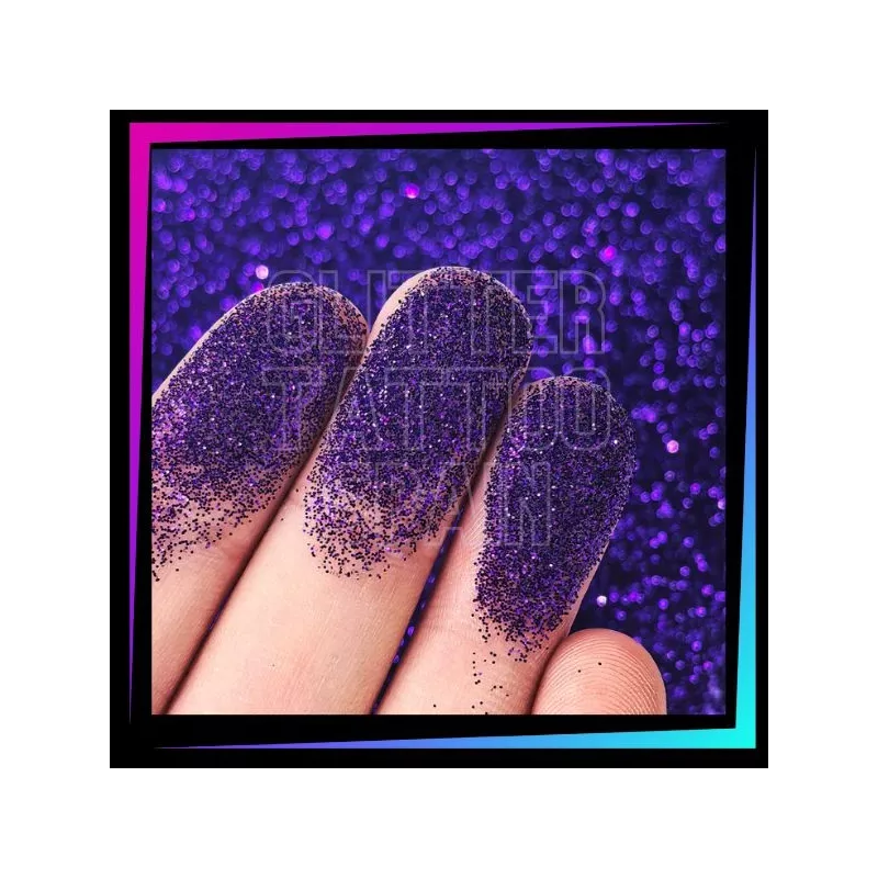 Purple 008 Hex cosmetic glitter for glitter tattoos and face or body makeup.