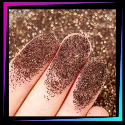 Paillettes cosmétiques Chocolat 008 Hex fines pour tatouages pailletés et maquillage du visage ou du corps.