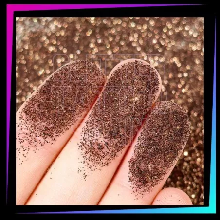 Chocolate 008 Hex cosmetic glitter for glitter tattoos and face or body makeup.