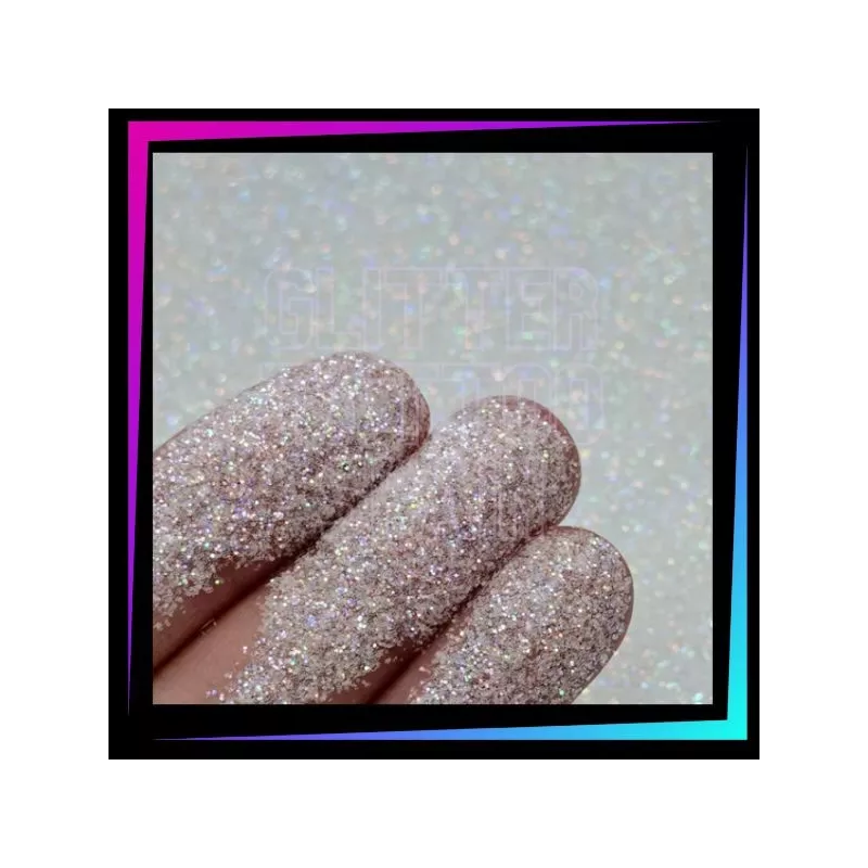 Purpurina cosmética Polvo de Hadas  translúcida con efecto holográfico para tatuajes temporales y maquillaje corporal.