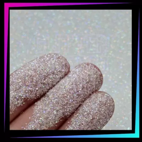 Paillettes cosmétiques Poussière de Fée  translucides à effet holographique pour tatouages pailletés et maquillage corporel.