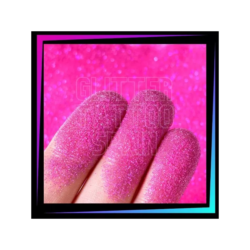 UV Neon Pink 008 Hex cosmetic glitter for glitter tattoos and face or body makeup.