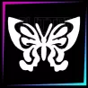 Butterfly tattoo stencil 6 cm tall