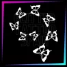 8 butterflies spiral temporary tattoo stencil 9 x 7 cm