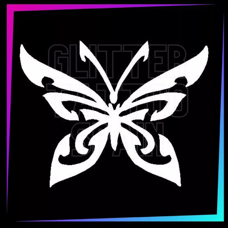 Large butterfly temporary tattoo stencil 6 cm tall