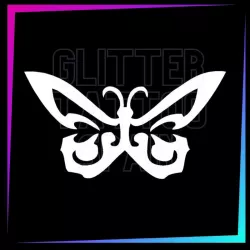 Butterfly temporary tattoo stencil 4 cm tall