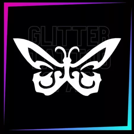 Butterfly temporary tattoo stencil 4 cm tall