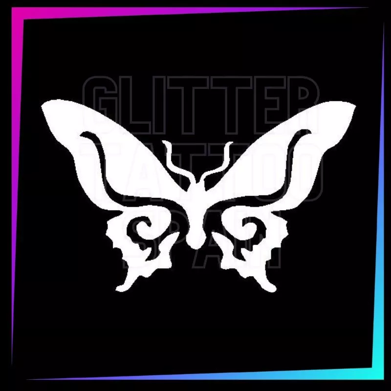 Butterfly Temporary Tattoo Stencil 4 cm Tall