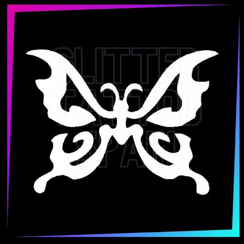 Butterfly temporary tattoo stencil 4.5 x 6 cm