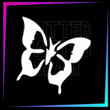 Butterfly temporary tattoo stencil 4.5 x 4.5 cm